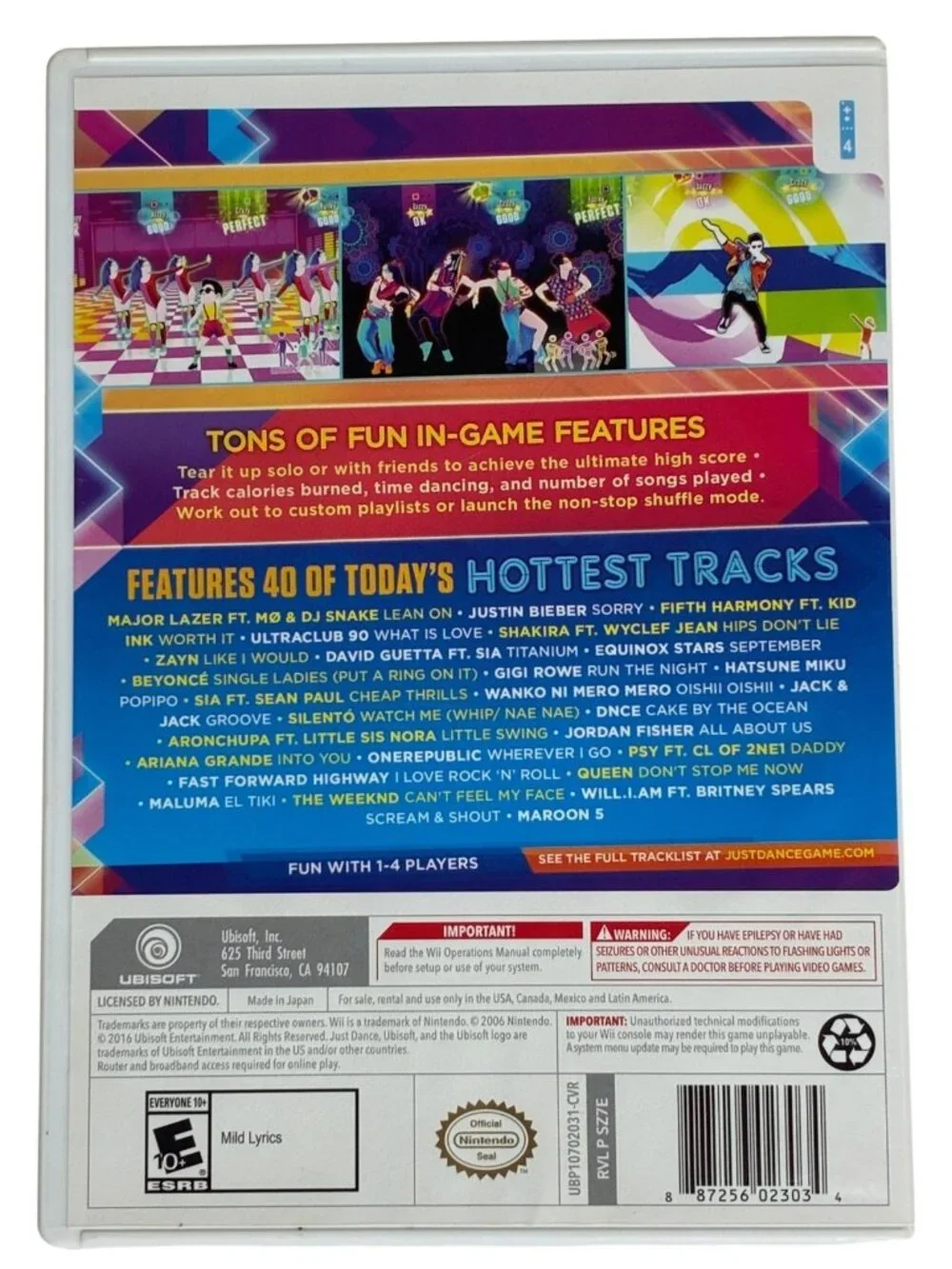Wii Just Dance 3 Just Dance 4 Just Dance 2017 Nintendo Case Manual Disc Tested